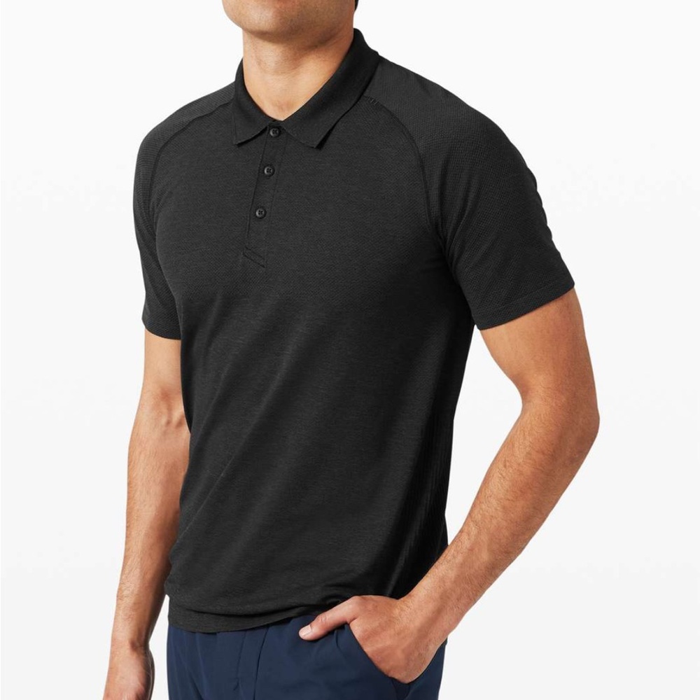 Lululemon Men's Black Polo Shirt. XL